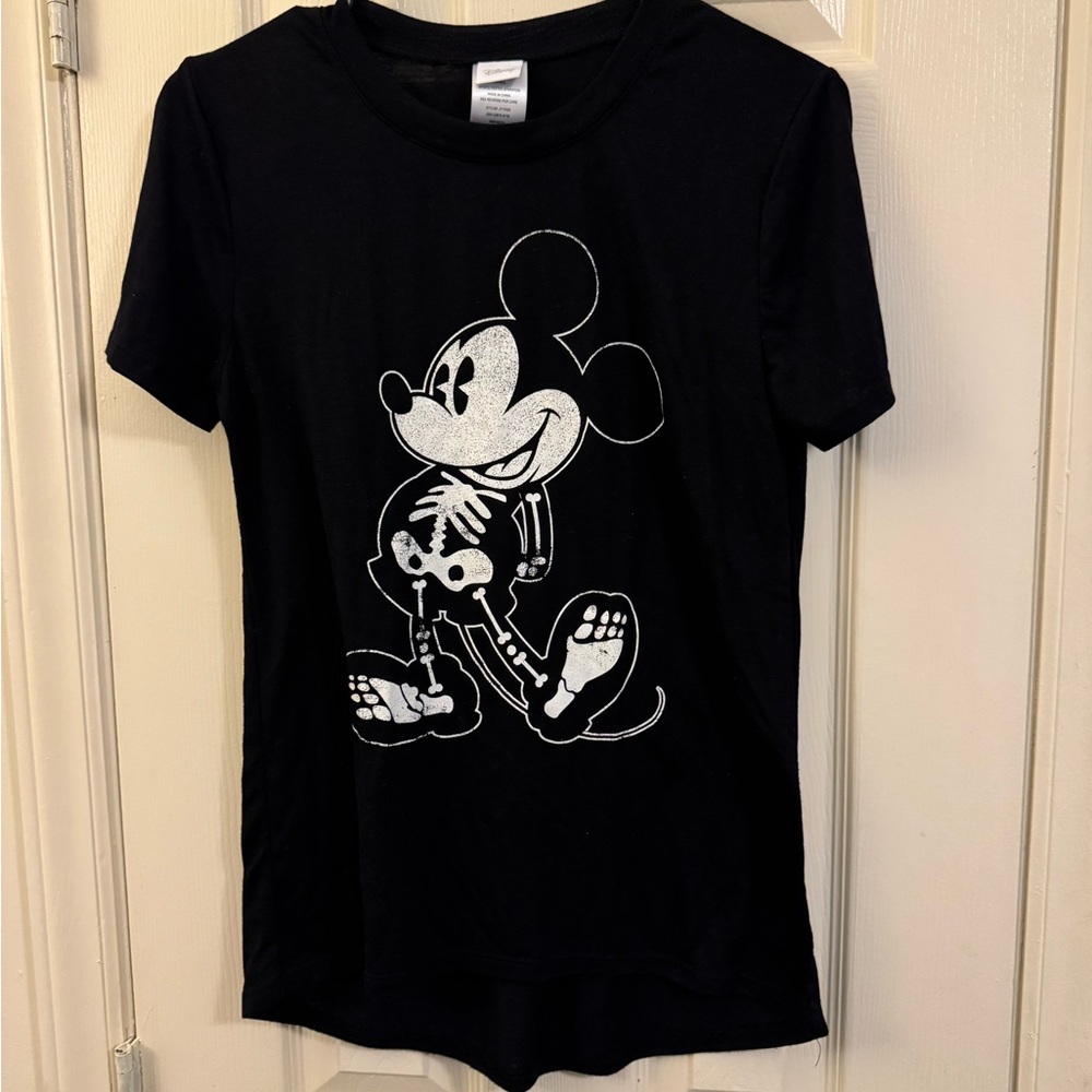 Disney Black Mickey Mouse Skeleton T-Shirt